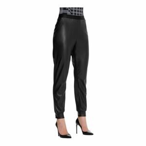 Wolford Black Vegan Leather Super Soft Trousers Zip Pockets Small NWT